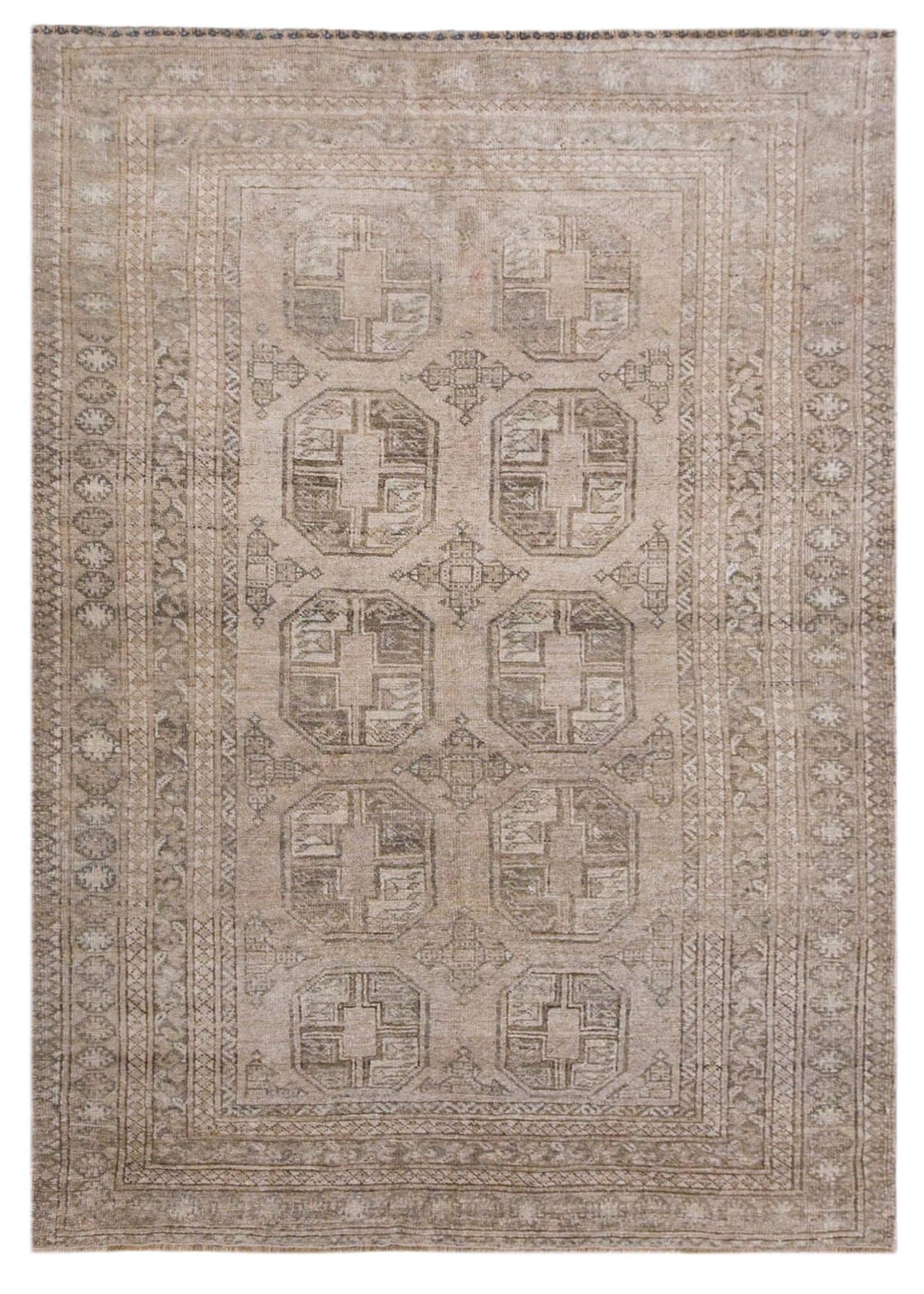 Vintage Turkish Oushak Rug 127 x 185 cm | 4.2 x 6.1 ft