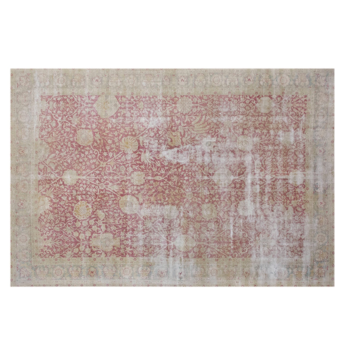 Vintage Turkish Oushak Rug 208x315 cm (6.8x10.3 ft)