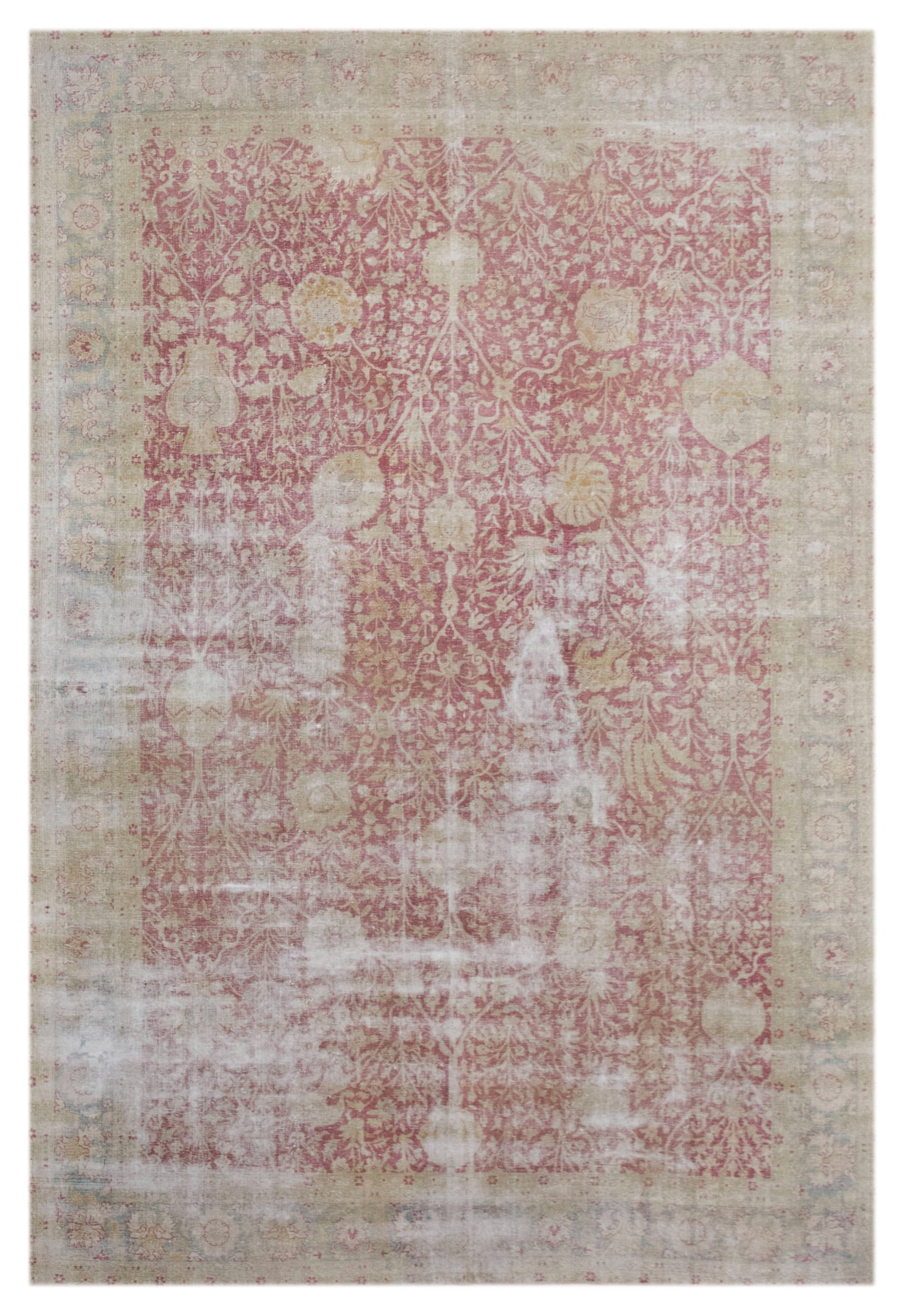 Vintage Turkish Oushak Rug 208x315 cm (6.8x10.3 ft)