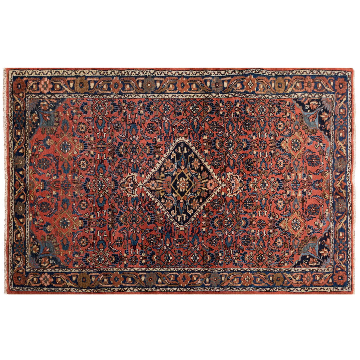 Vintage Turkish Oushak Rug - 3'5 x 5'2 feet / 105 x 158 cm