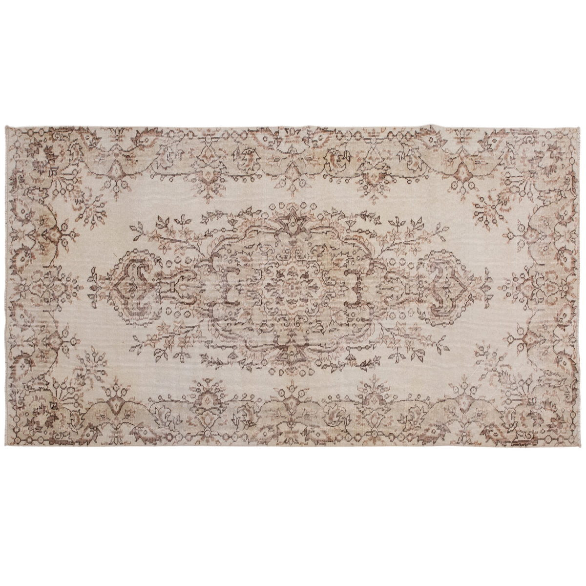 Vintage Turkish Oushak Rug - 3.7 x 5.8 ft | 120 x 218 cm
