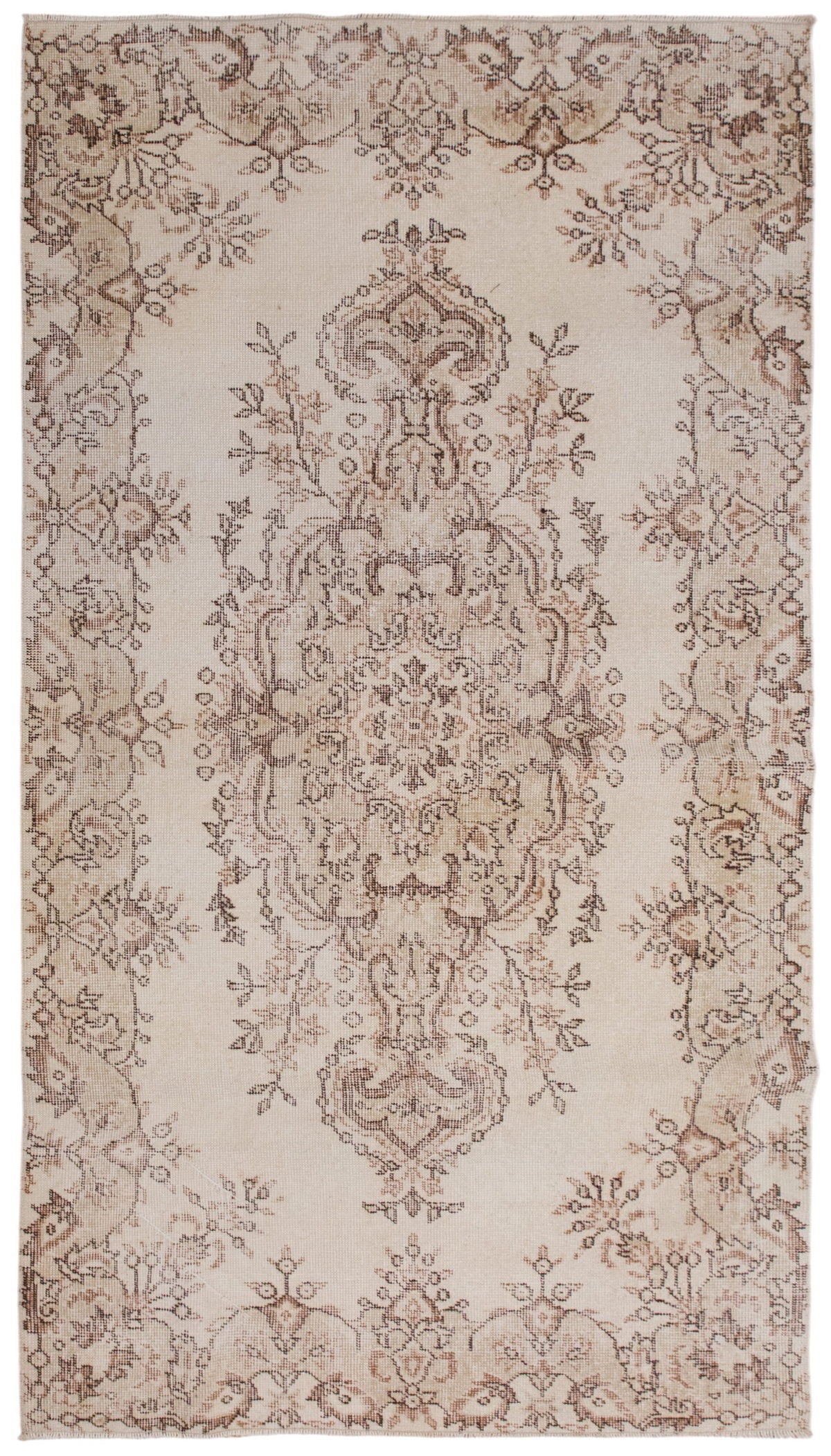 Vintage Turkish Oushak Rug - 3.7 x 5.8 ft | 120 x 218 cm