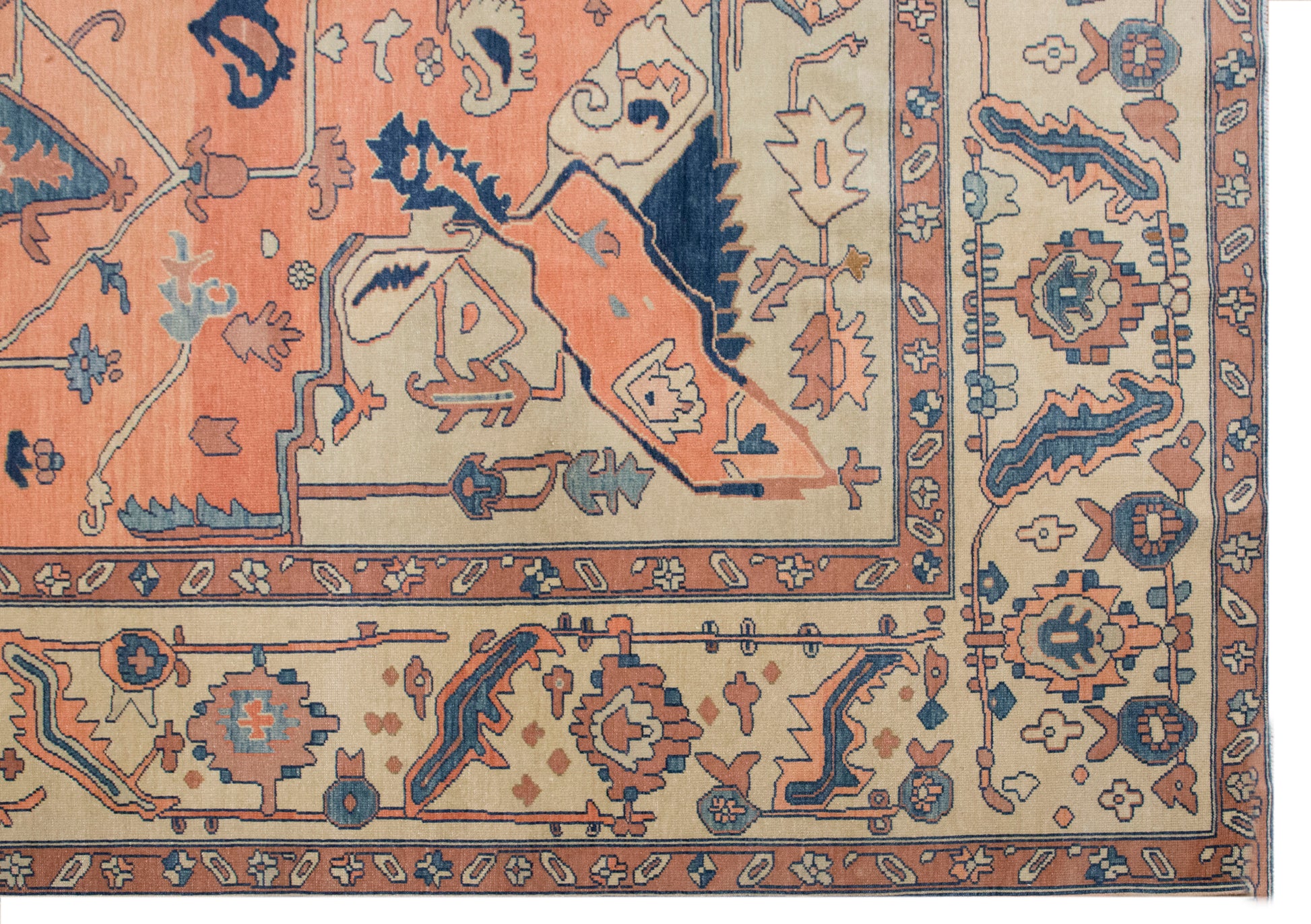 Vintage Turkish Oushak Rug 360x410 cm (11.8x13.5 ft)