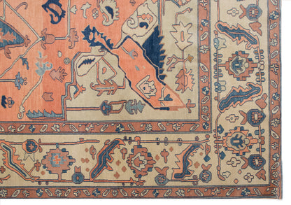 Vintage Turkish Oushak Rug 360x410 cm (11.8x13.5 ft)