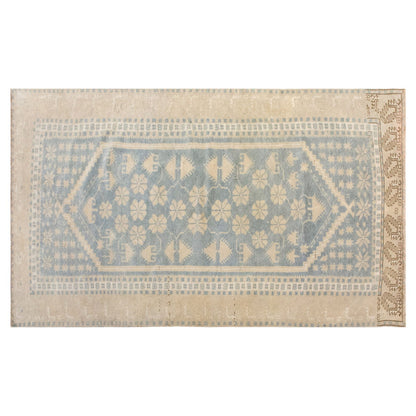 Vintage Turkish Oushak Rug 4x7 ft (110x202 cm)