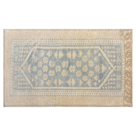 Vintage Turkish Oushak Rug 4x7 ft (110x202 cm)