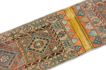 Vintage Turkish Oushak Rug Runner 60x450 cm (2x14.7 ft)