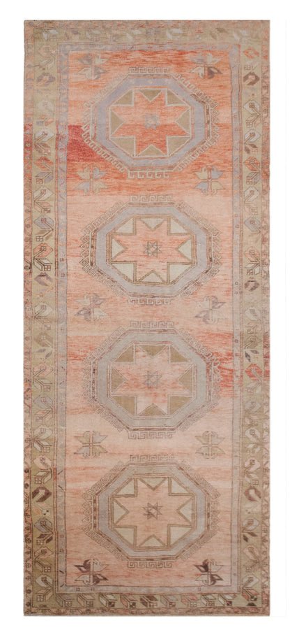 Vintage Turkish Oushak Runner 145x390 cm (4.8x12.8 ft)