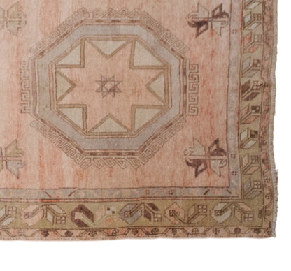 Vintage Turkish Oushak Runner 145x390 cm (4.8x12.8 ft)