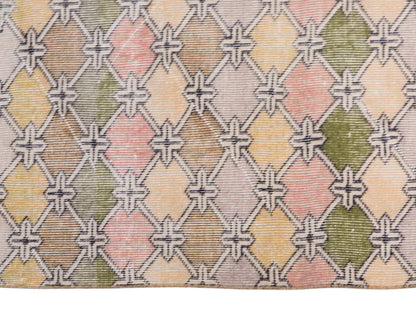 Vintage Turkish Oushak Runner 2.7x6.8 ft (82x208 cm)
