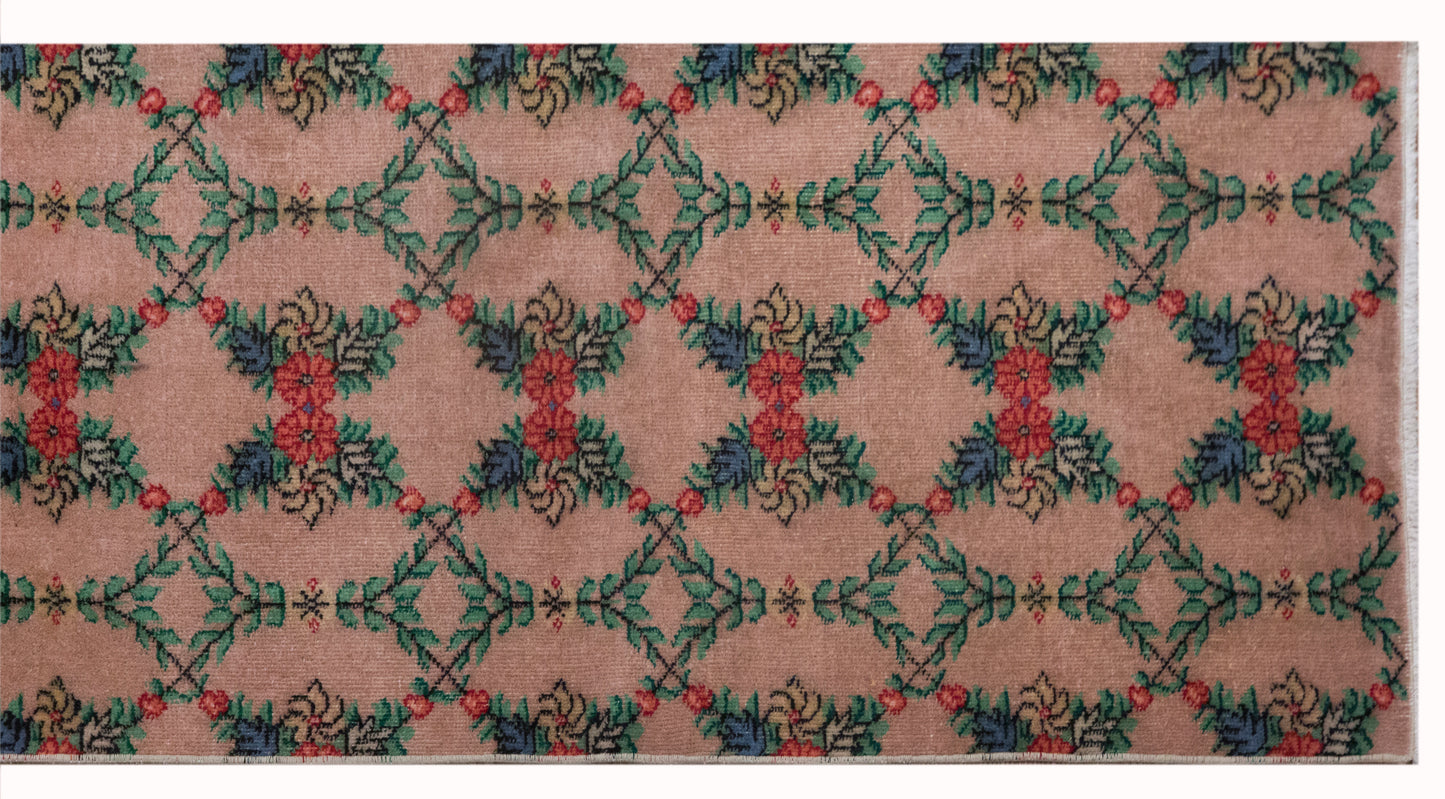 Vintage Turkish Oushak Runner Rug, 73 x 265 cm (2'11" x 10'11")