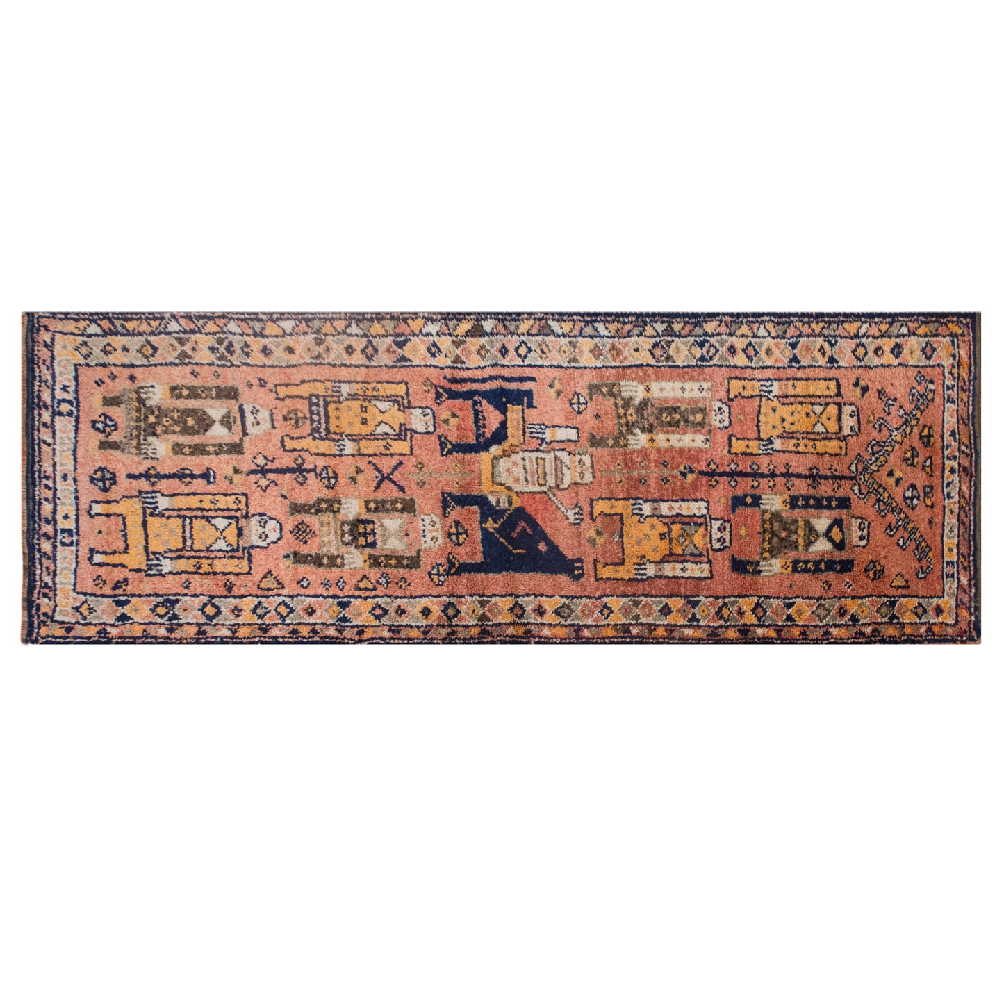 Vintage Turkish Oushak Runner Rug 3x10 ft | 105 x 305 cm
