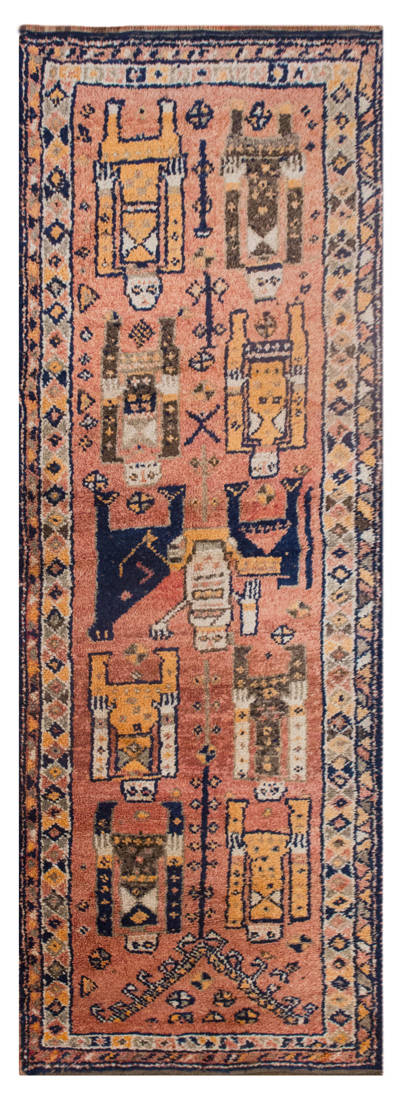 Vintage Turkish Oushak Runner Rug 3x10 ft | 105 x 305 cm