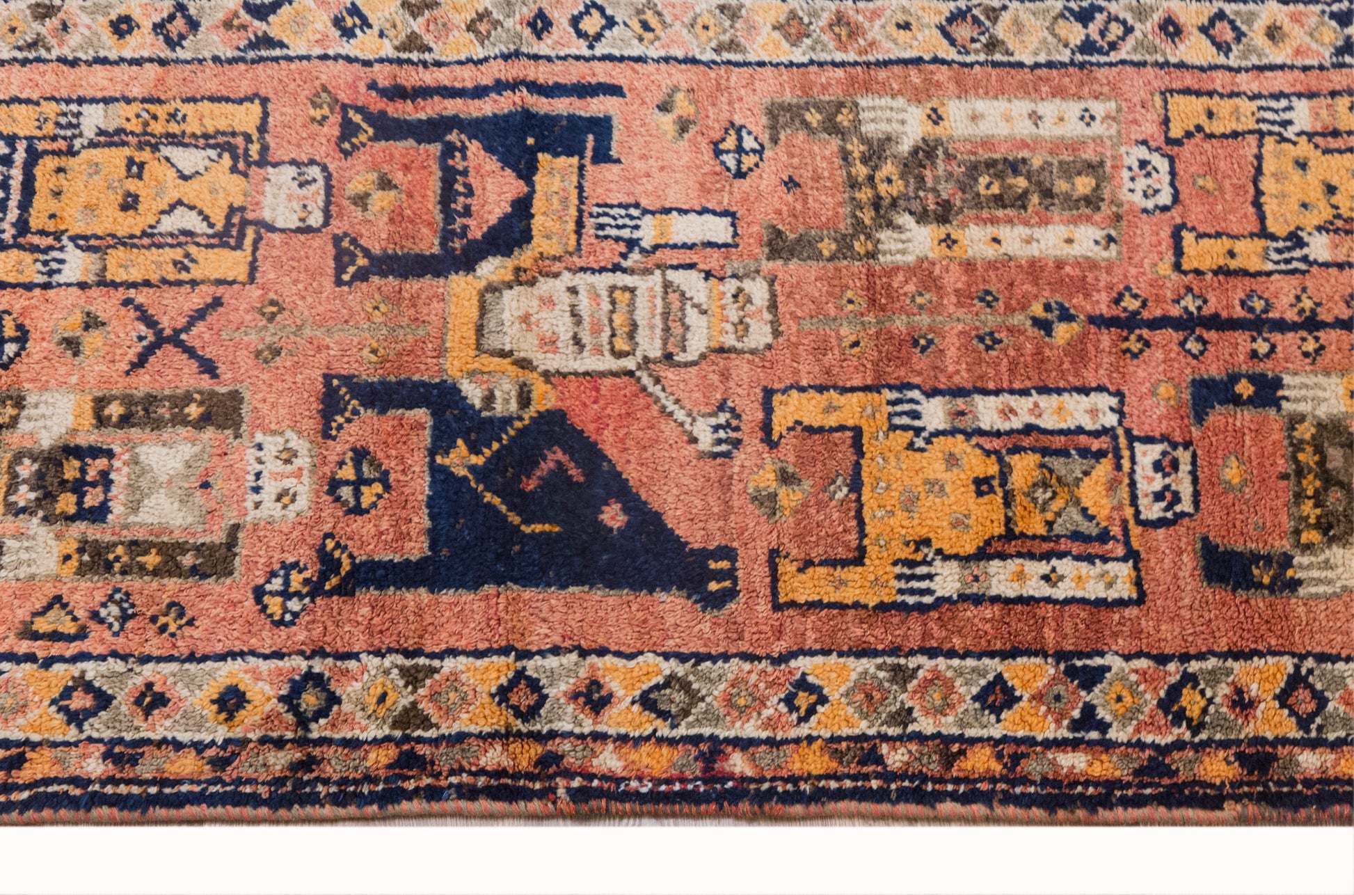Vintage Turkish Oushak Runner Rug 3x10 ft | 105 x 305 cm