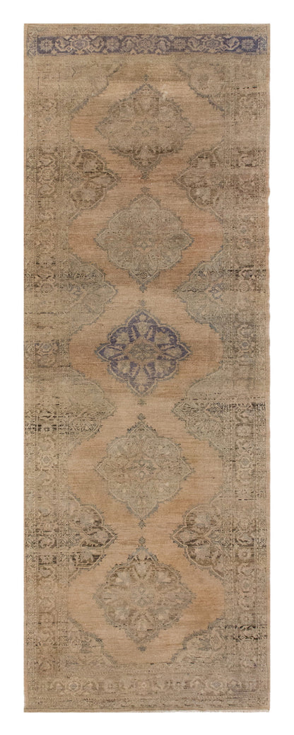Vintage Turkish Oushak Runner Rug, 155 x 425 cm / 5.1 x 13.9 ft