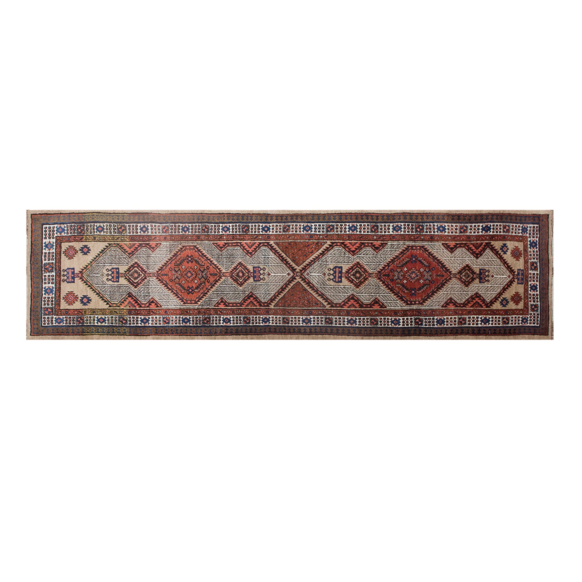 Vintage Turkish Oushak Runner Rug 93 x 345 cm | 3'1" x 11'4" ft