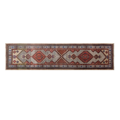 Vintage Turkish Oushak Runner Rug 93 x 345 cm | 3'1" x 11'4" ft