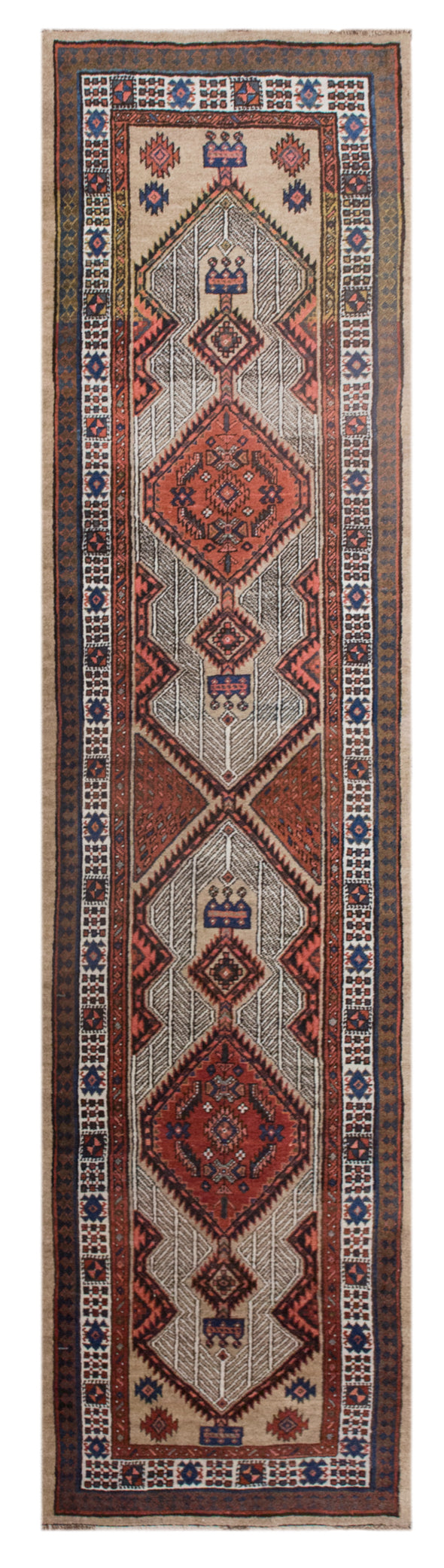Vintage Turkish Oushak Runner Rug 93 x 345 cm | 3'1" x 11'4" ft
