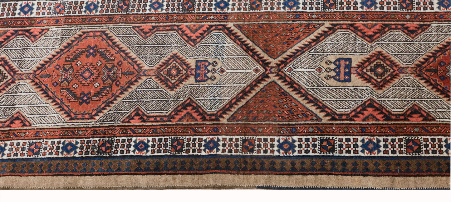 Vintage Turkish Oushak Runner Rug 93 x 345 cm | 3'1" x 11'4" ft