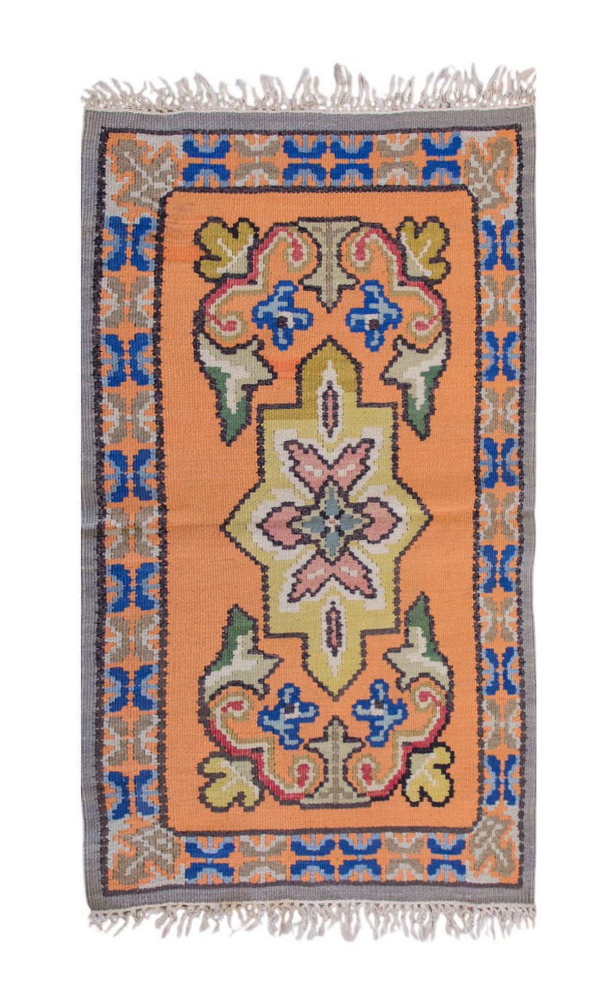 Vintage Turkish Rug, 1.9 x 3.1 ft Rug, 54 x 94 cm