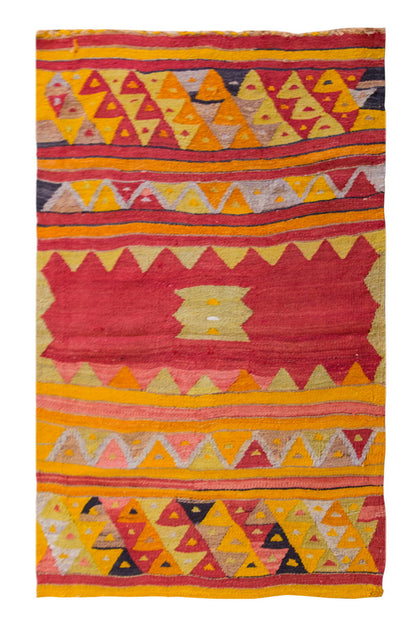 Vintage Turkish Rug, 102 x 123 cm, 3.4 x 4 ft