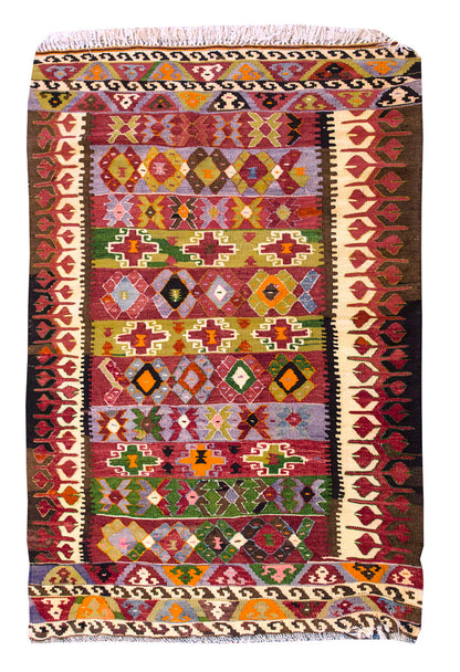 Vintage Turkish Rug, 105 x 151 cm, 3.5 x 4.11 ft