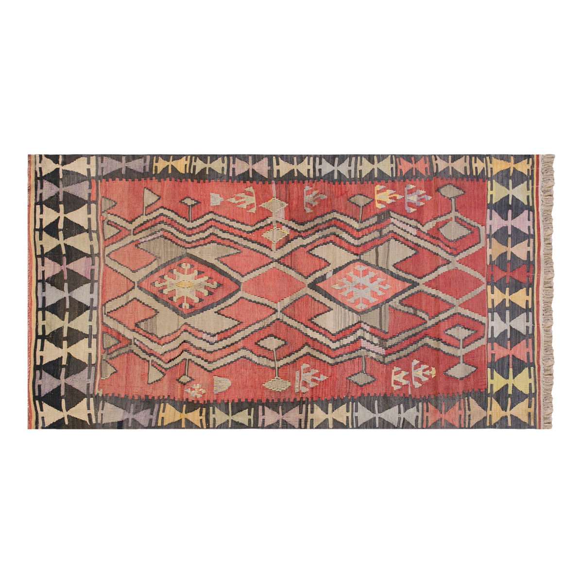Vintage Turkish Rug, 105 x 201 cm, 3.5 x 6.7 ft