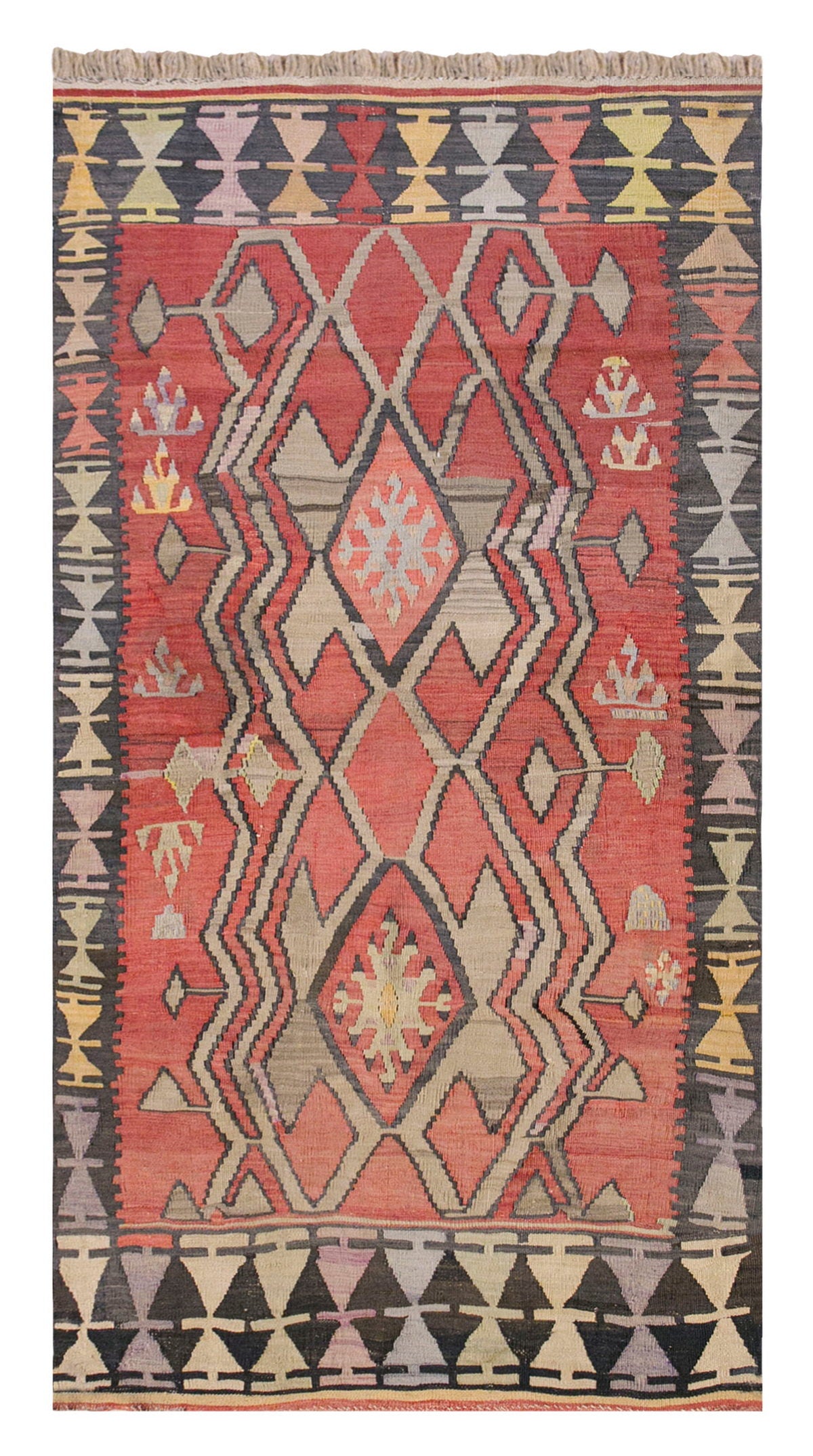 Vintage Turkish Rug, 105 x 201 cm, 3.5 x 6.7 ft