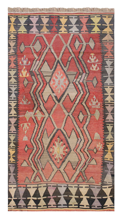 Vintage Turkish Rug, 105 x 201 cm, 3.5 x 6.7 ft