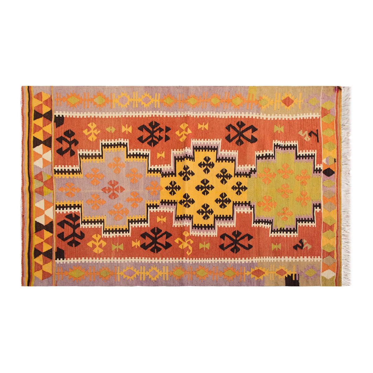 Vintage Turkish Rug, 107 x 151 cm, 3.6 x 4.11 ft