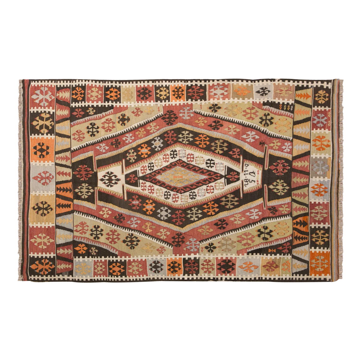Vintage Turkish Rug, 110 x 184 cm, 3.7 x 6 ft