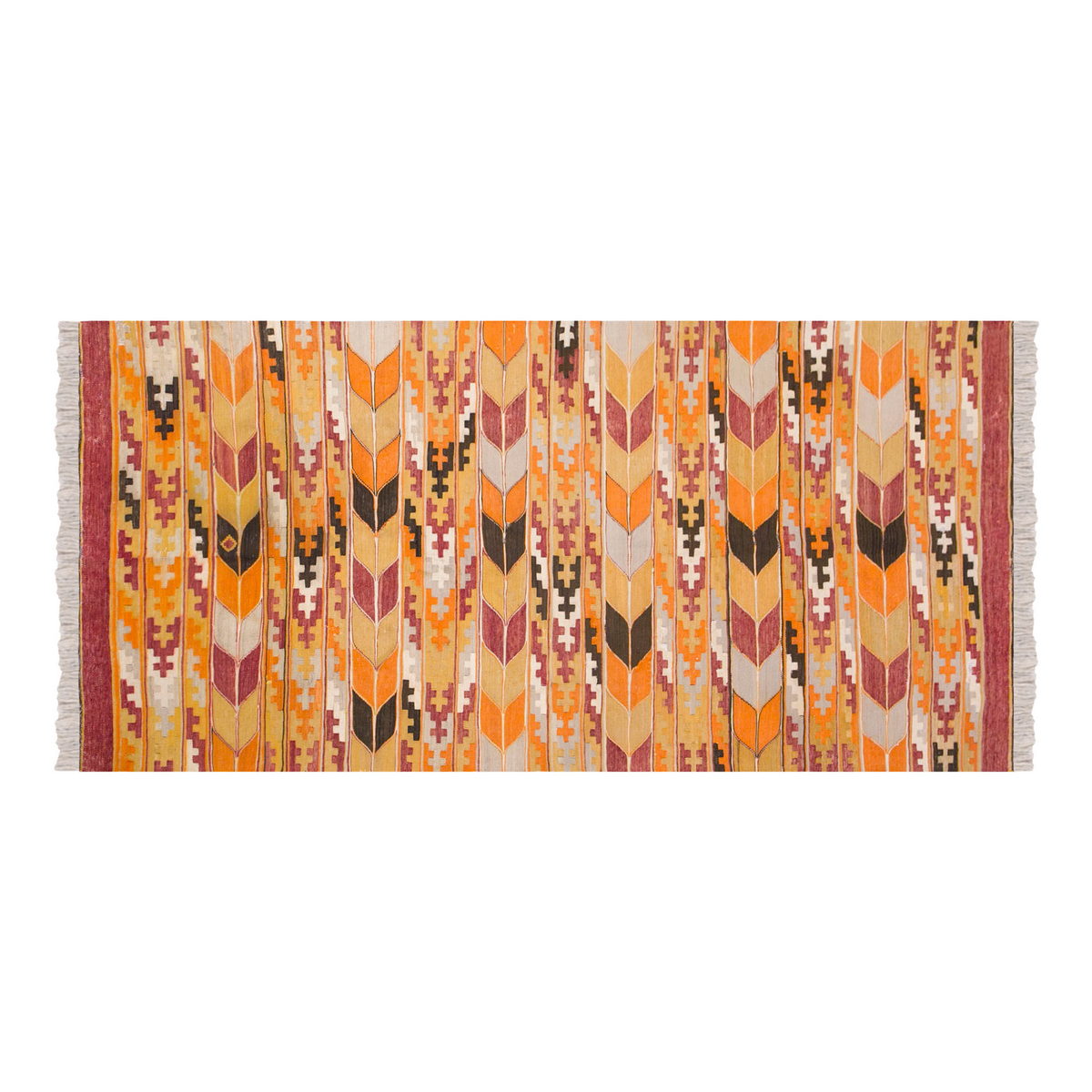 Vintage Turkish Rug, 113 x 255 cm, 3.8 x 8.4 ft