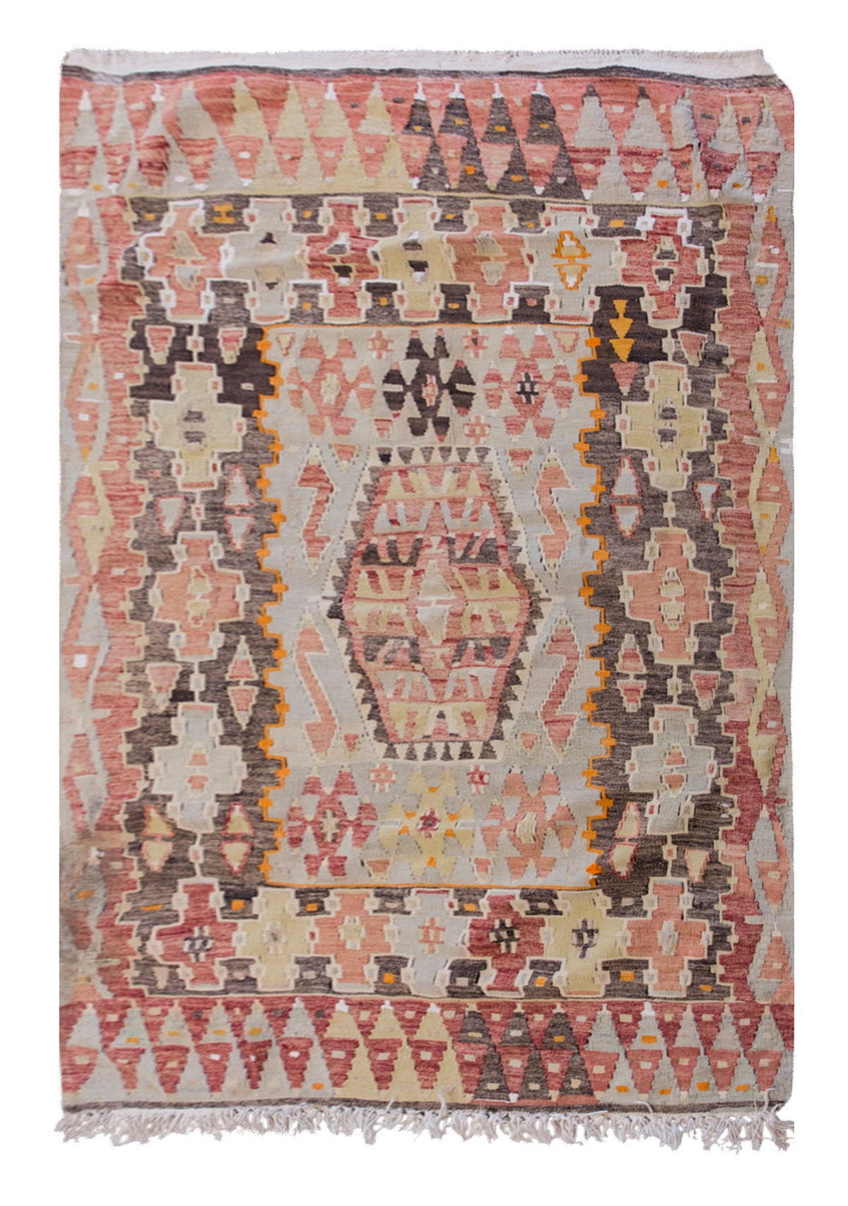 Vintage Turkish Rug, 114 x 151 cm, 3.8 x 4.11 ft