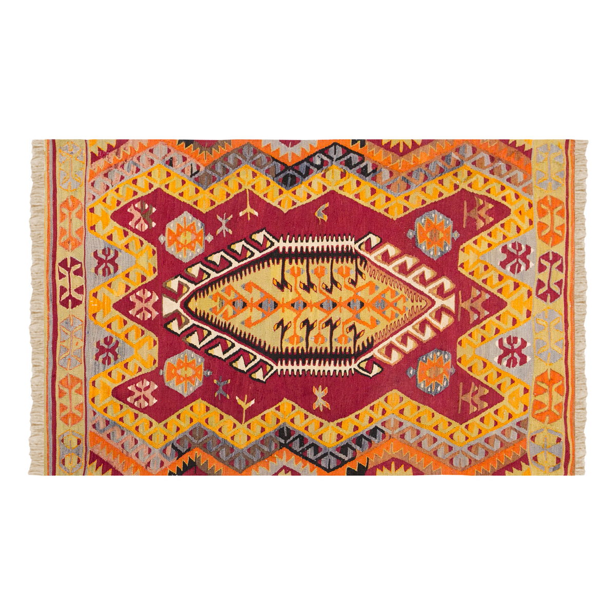 Vintage Turkish Rug, 115 x 160 cm, 3.9 x 5.2 ft