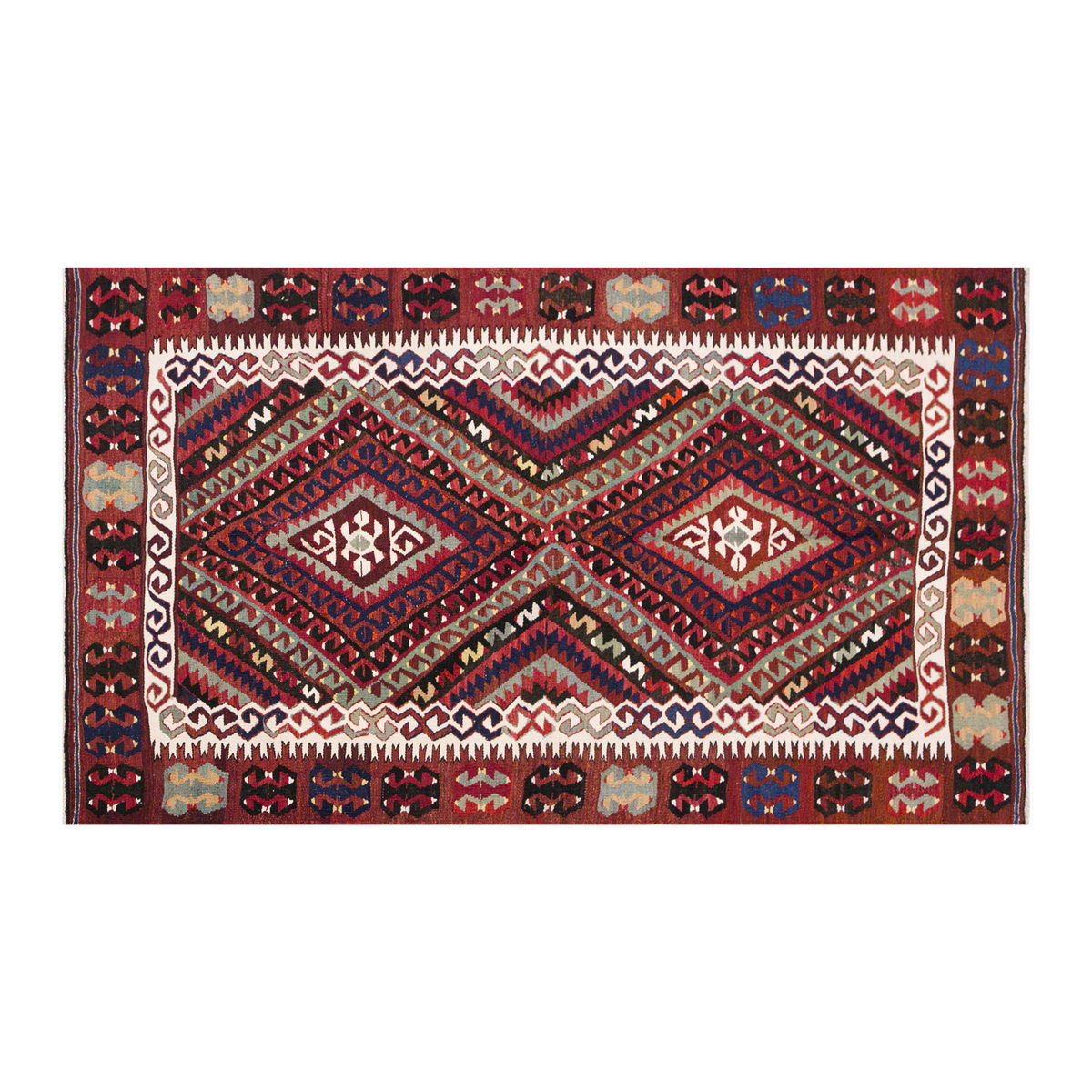 Vintage Turkish Rug, 115 x 197 cm, 3.9 x 6.5 ft