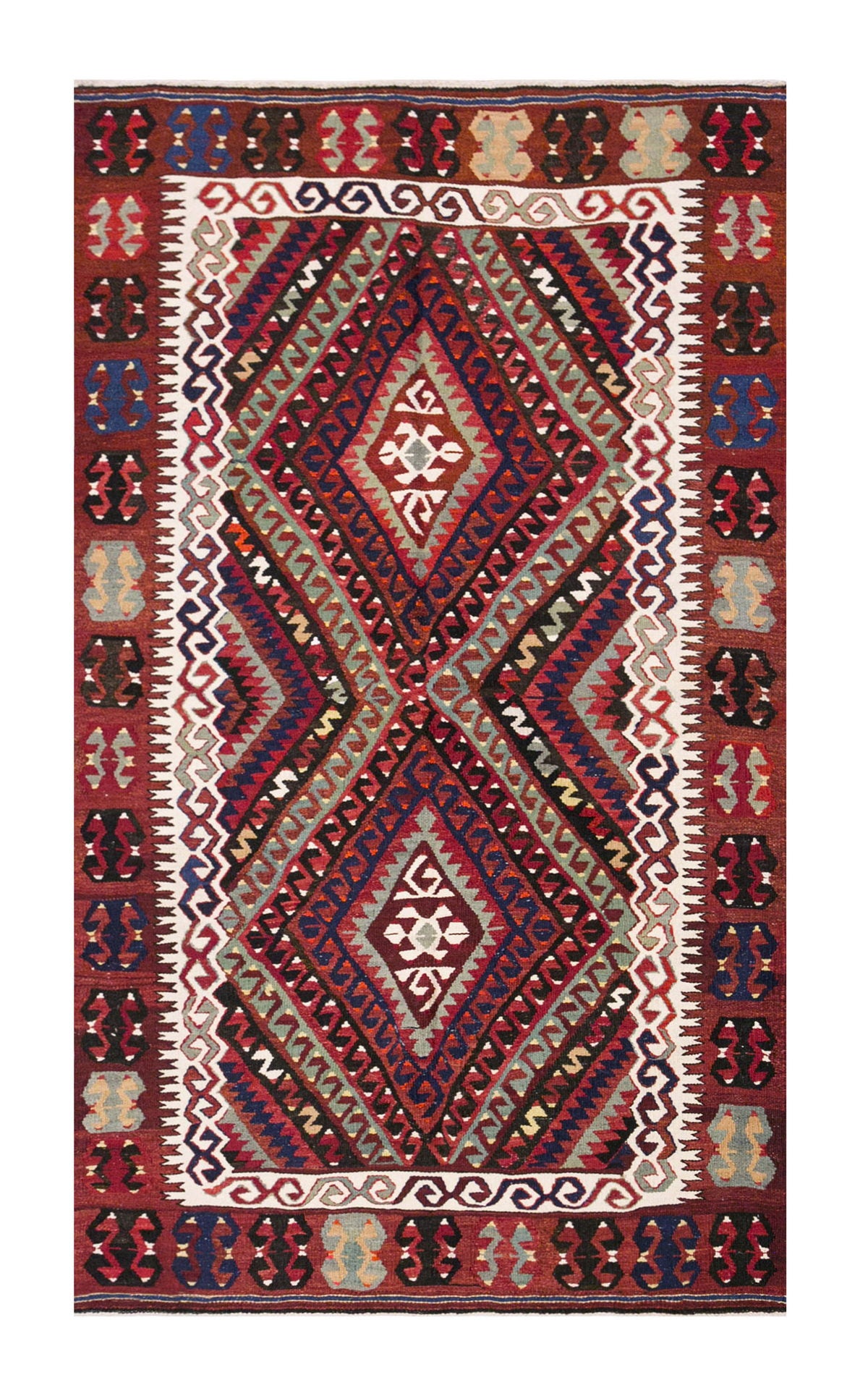 Vintage Turkish Rug, 115 x 197 cm, 3.9 x 6.5 ft
