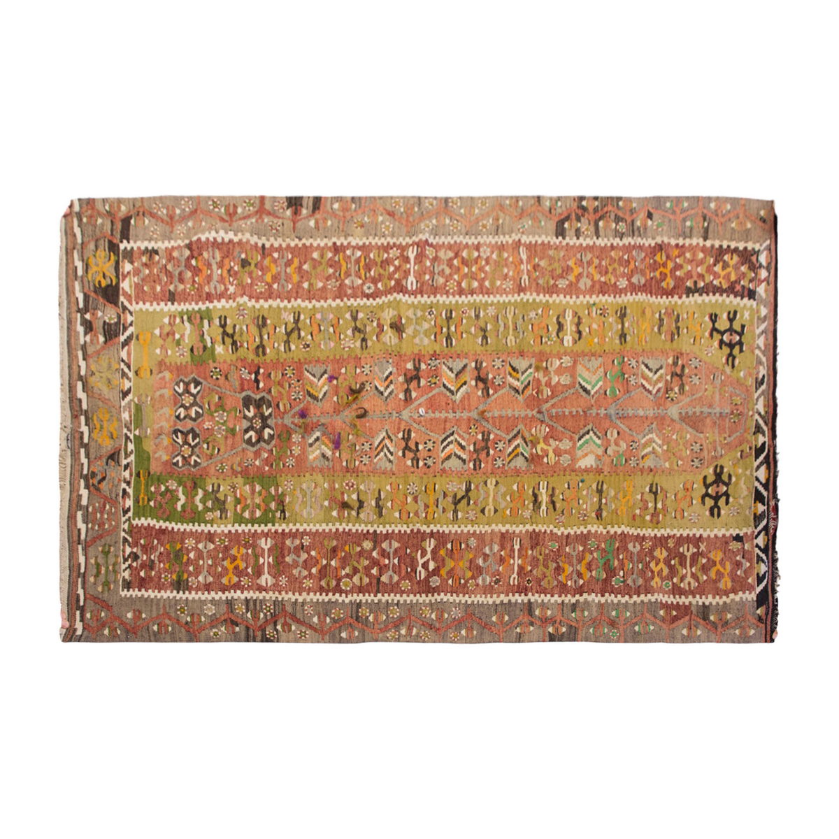 Vintage Turkish Rug, 116 x 182 cm, 3.9 x 5.11 ft