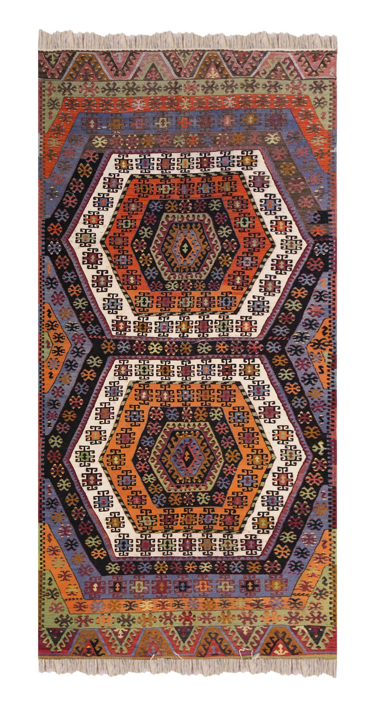 Vintage Turkish Rug, 116 x 240 cm, 3.9 x 7.10 ft,
