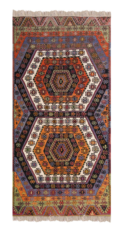 Vintage Turkish Rug, 116 x 240 cm, 3.9 x 7.10 ft,