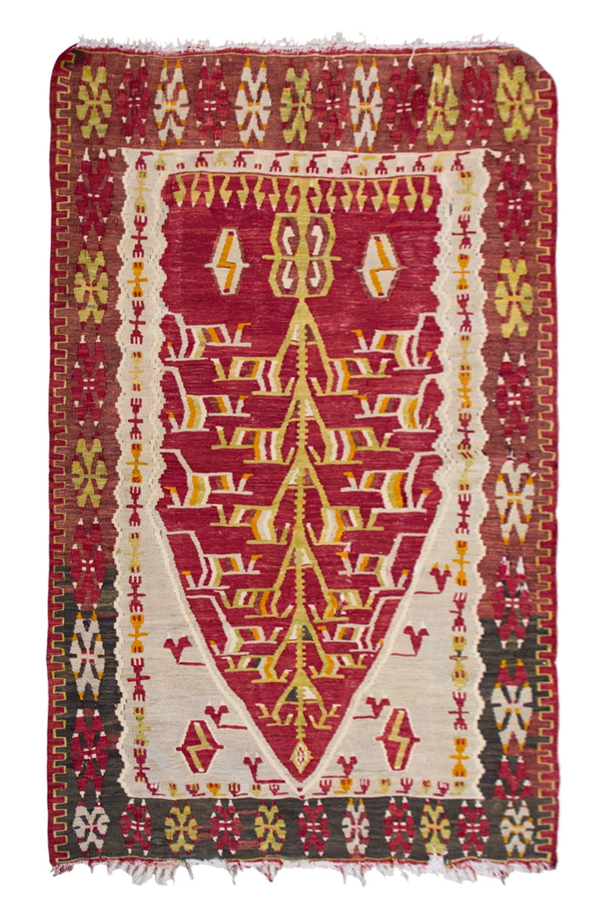 Vintage Turkish Rug, 117 x 162 cm, 3.10 x 5.3 ft