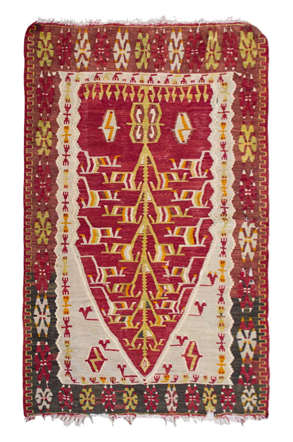 Vintage Turkish Rug, 117 x 162 cm, 3.10 x 5.3 ft