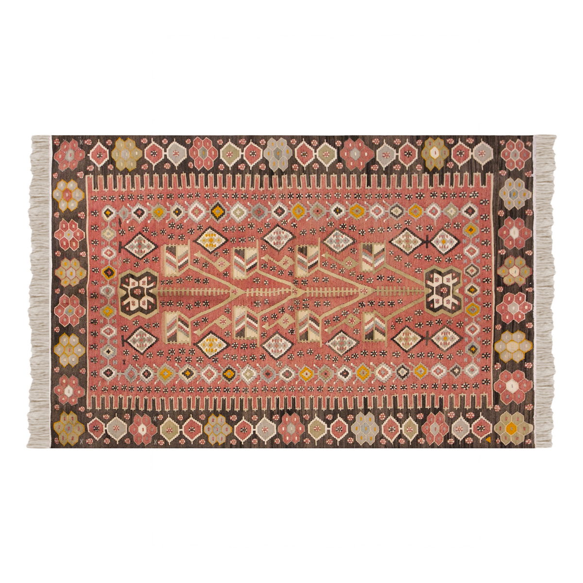 Vintage Turkish Rug, 117 x 186 cm 3.10 x 6.1 ft