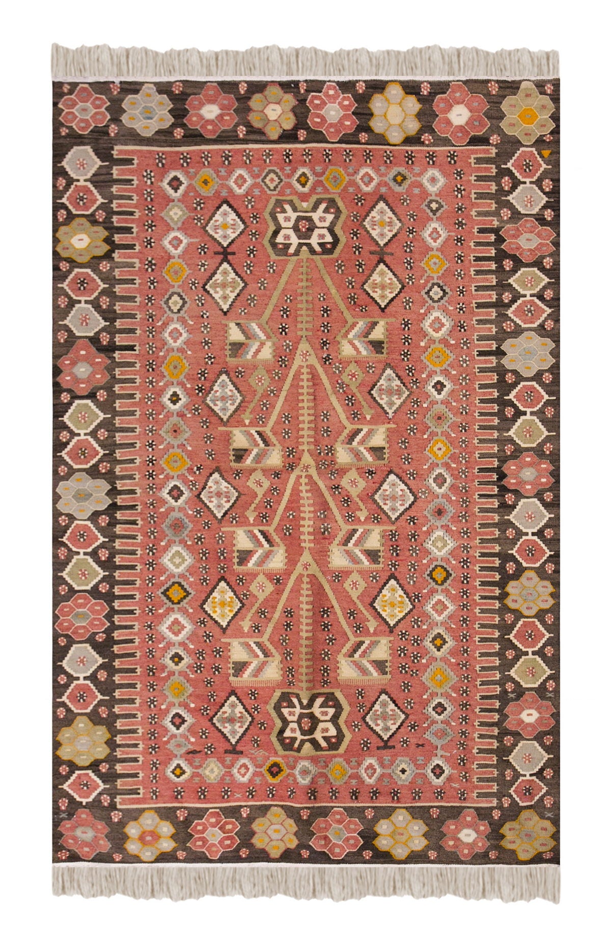 Vintage Turkish Rug, 117 x 186 cm 3.10 x 6.1 ft