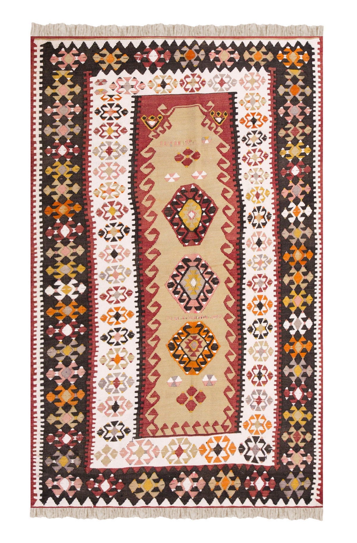 Vintage Turkish Rug, 118 x 192 cm, 3.10 x 6.3 ft