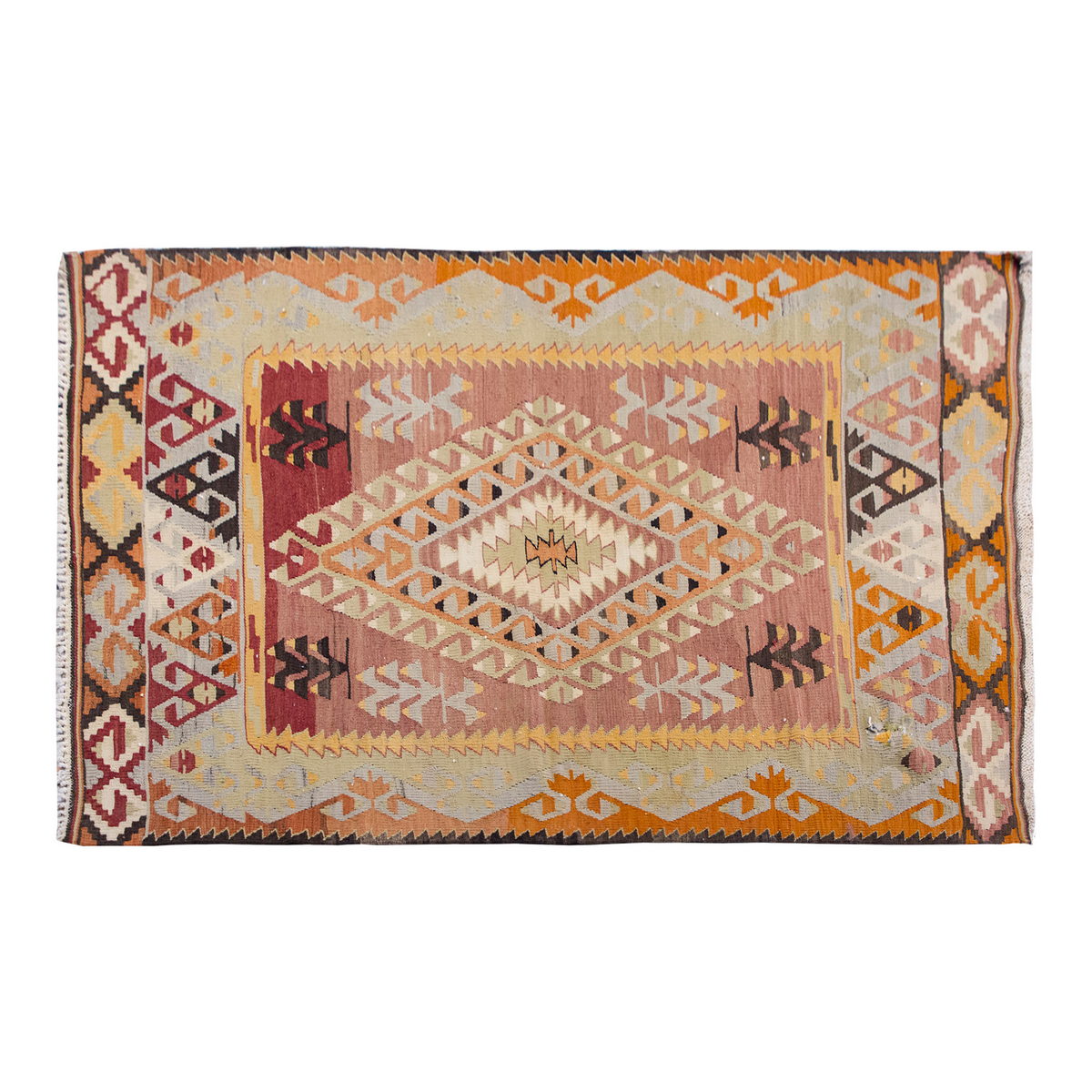 Vintage Turkish Rug, 119 x 177 cm, 3.10 x 5.9 ft
