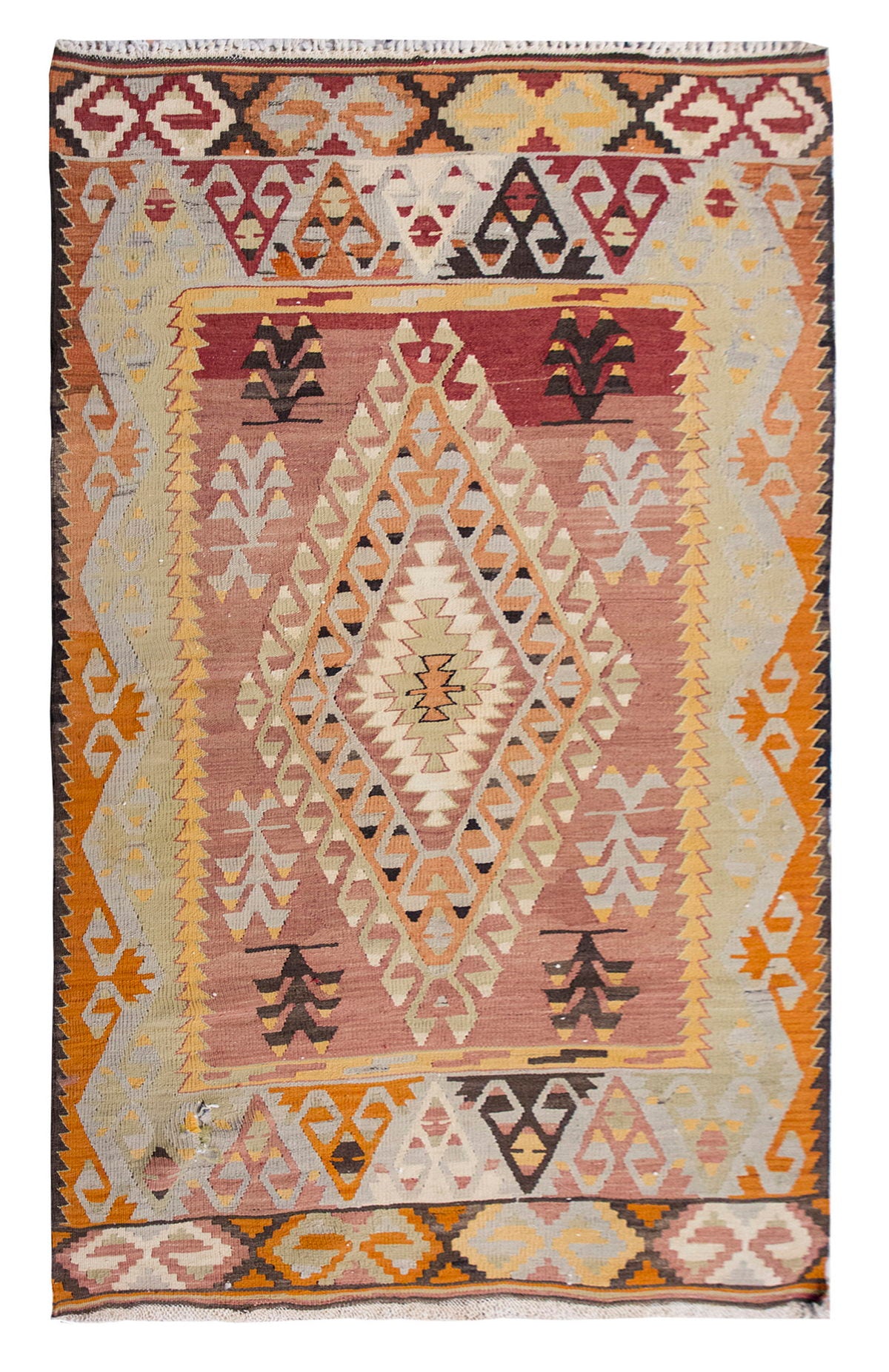 Vintage Turkish Rug, 119 x 177 cm, 3.10 x 5.9 ft