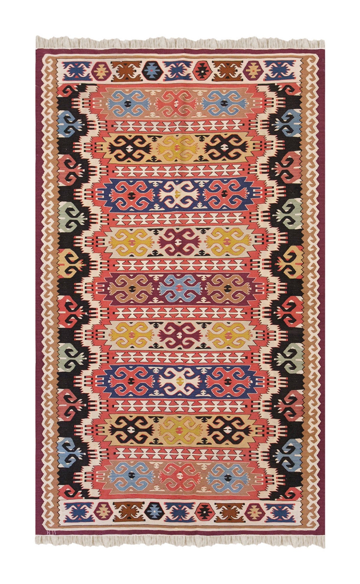 Vintage Turkish Rug, 119 x 205 cm, 3.10 x 6.8 ft