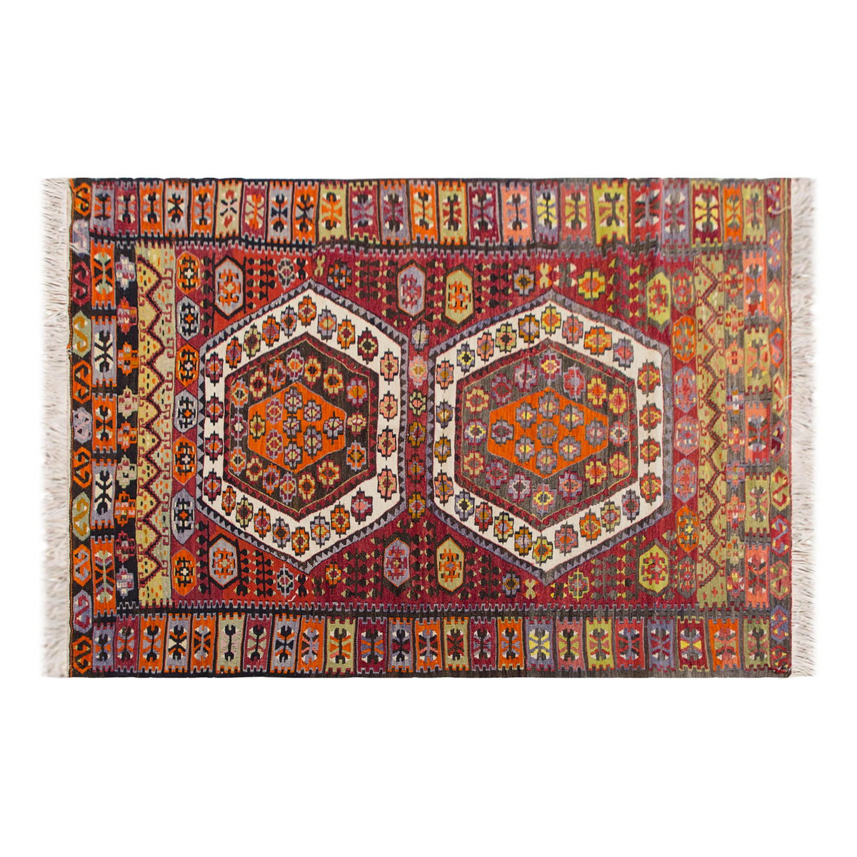 Vintage Turkish Rug, 120 x 167 cm, 3.11 x 5.5 ft