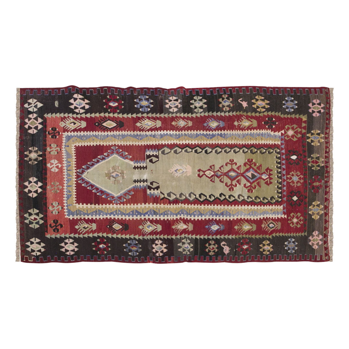 Vintage Turkish Rug, 120 x 204 cm, 3.11 x 6.8 ft