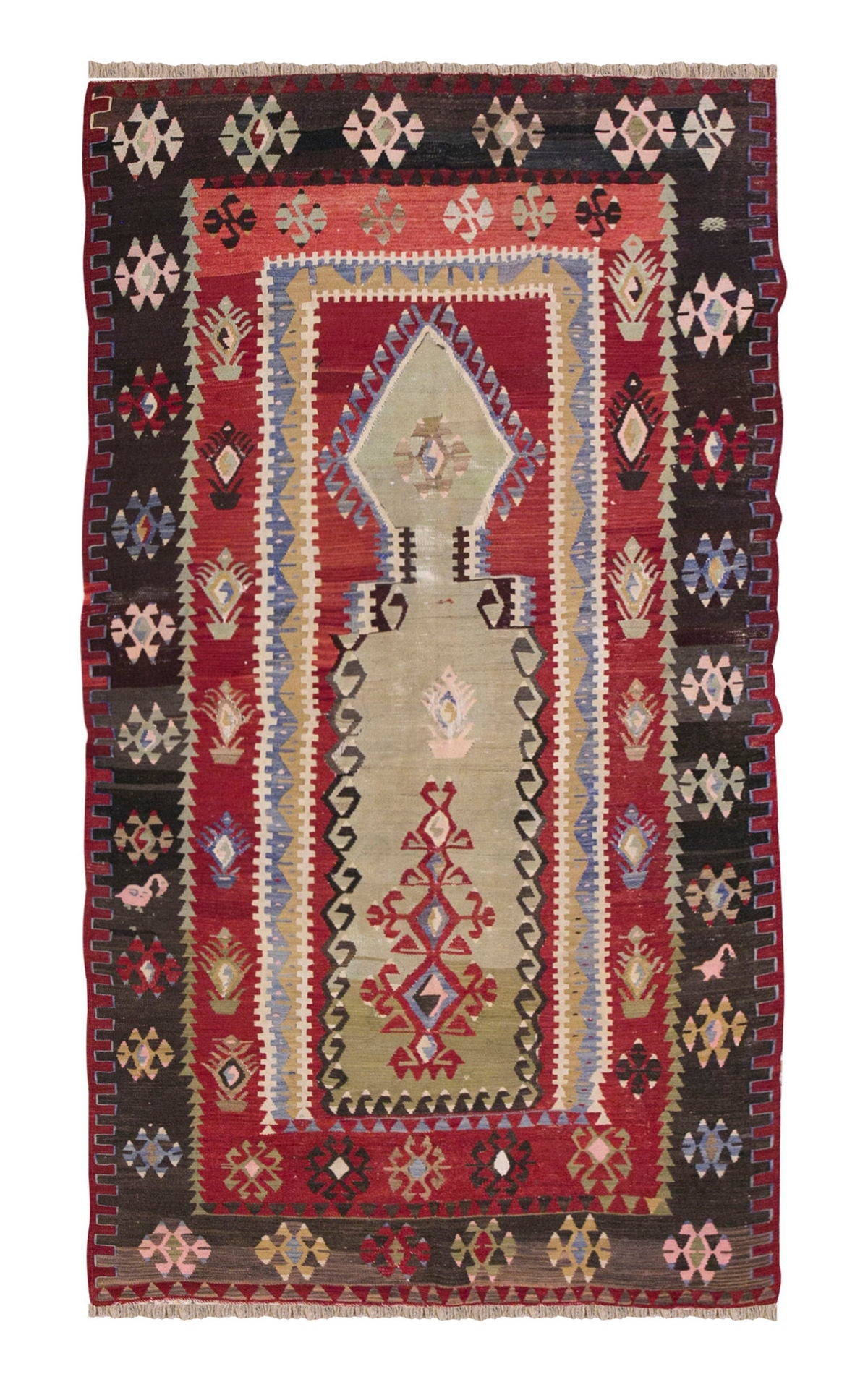 Vintage Turkish Rug, 120 x 204 cm, 3.11 x 6.8 ft